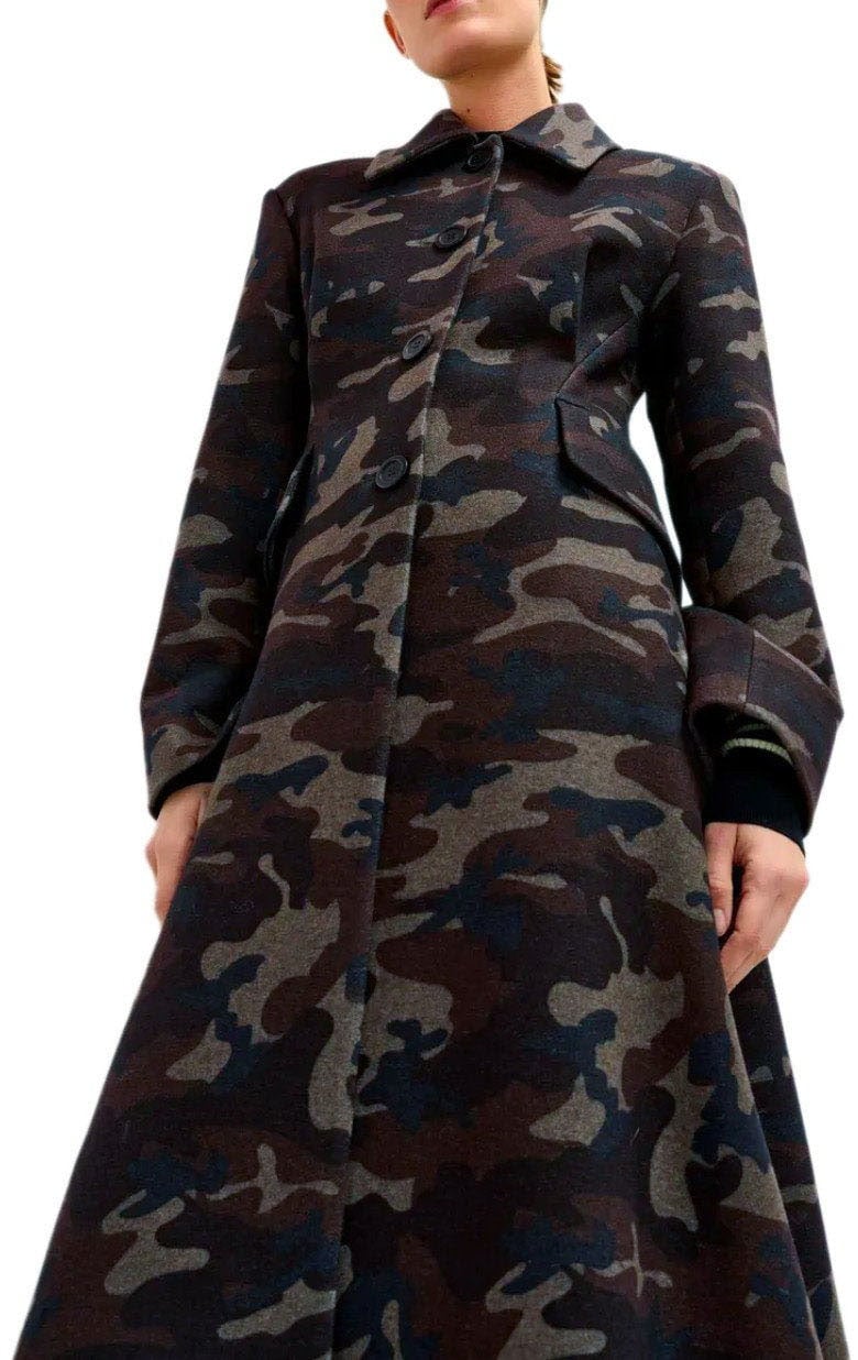 Essentiel Antwerp ESSENTIEL ANTWERP IPANEMA CAMOUFLAGE COAT Groen