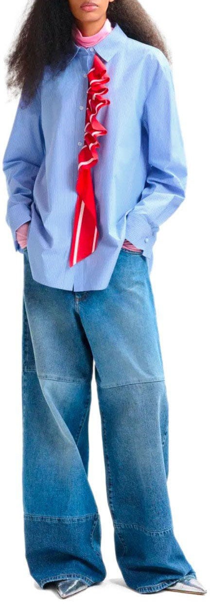 Essentiel Antwerp ESSENTIEL ANTWERP JUF LIGHT BLUE SHIRT Lichtblauw