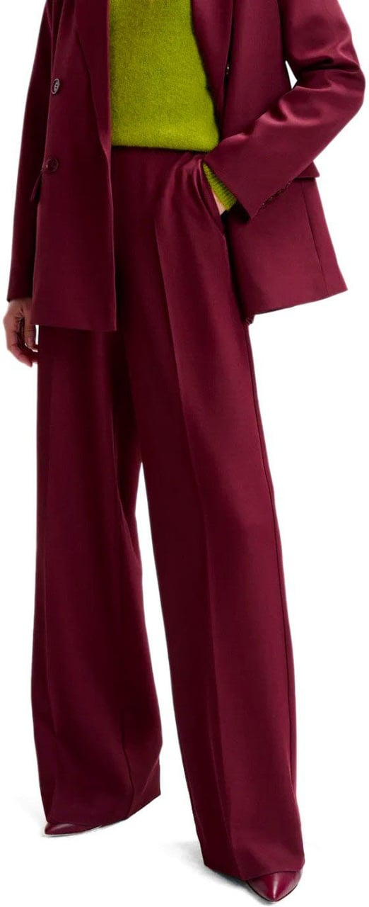 Essentiel Antwerp ESSENTIEL ANTWERP IZI BURGUNDY TROUSERS Rood