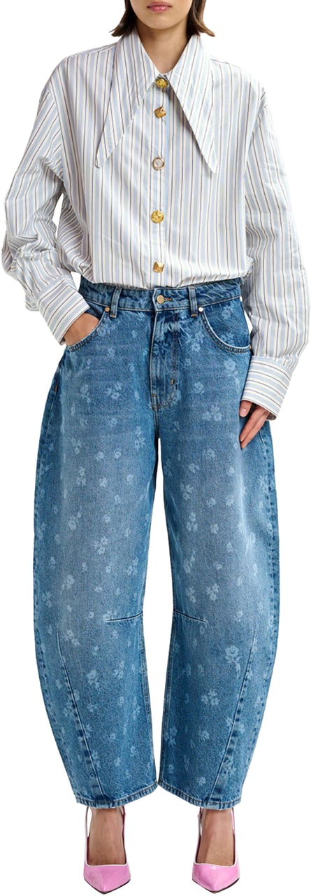 Essentiel Antwerp Essentiel Antwerp Pointy Collar Shirt Blouses Lichtblauw Jomato Blauw