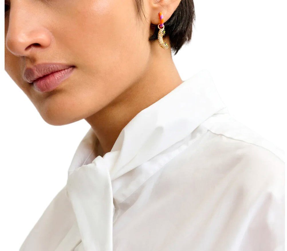 Essentiel Antwerp ESSENTIEL ANTWERP JOCAT AND PURPLE EARRINGS Oranje