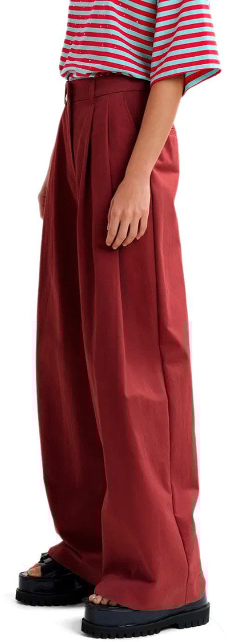 Essentiel Antwerp ESSENTIEL ANTWERP JAZMINE BURGUNDY PANTS Rood