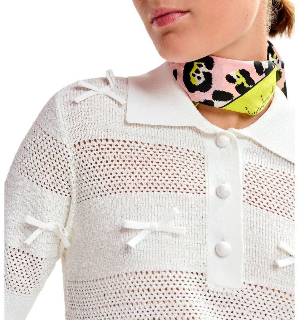 Essentiel Antwerp ESSENTIEL ANTWERP JARTS IVORY KNITTED POLOSHIRT Wit