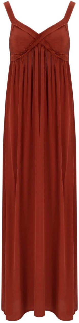 Essentiel Antwerp ESSENTIEL ANTWERP JACOBEAN BURNT RED LONG DRESS Oranje