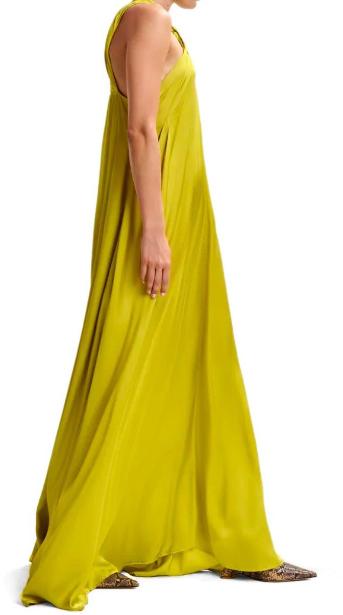 ESSENTIEL ANTWERP JAYCEE ACID LONG DRESS Groen