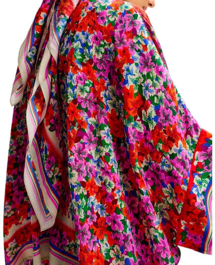 Essentiel Antwerp ESSENTIEL ANTWERP JABEL MULTICOLOR FOULARD SCARF Rood