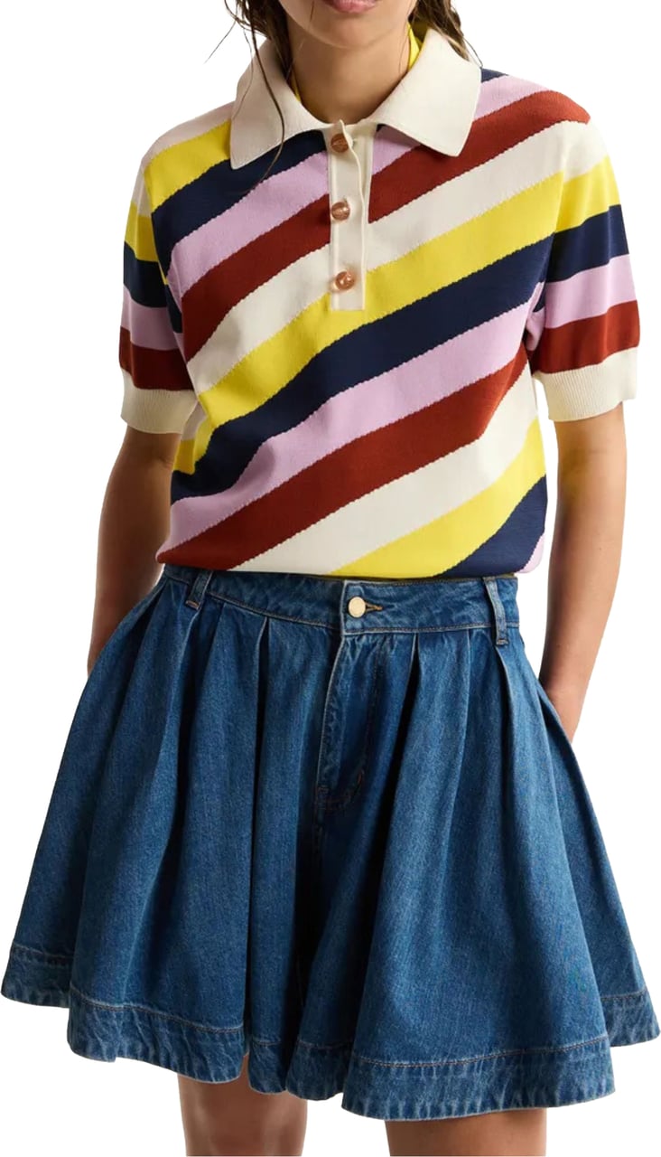 Essentiel Antwerp Essentiel Antwerp Jacquard Polo Polos Off White Jollow Wit
