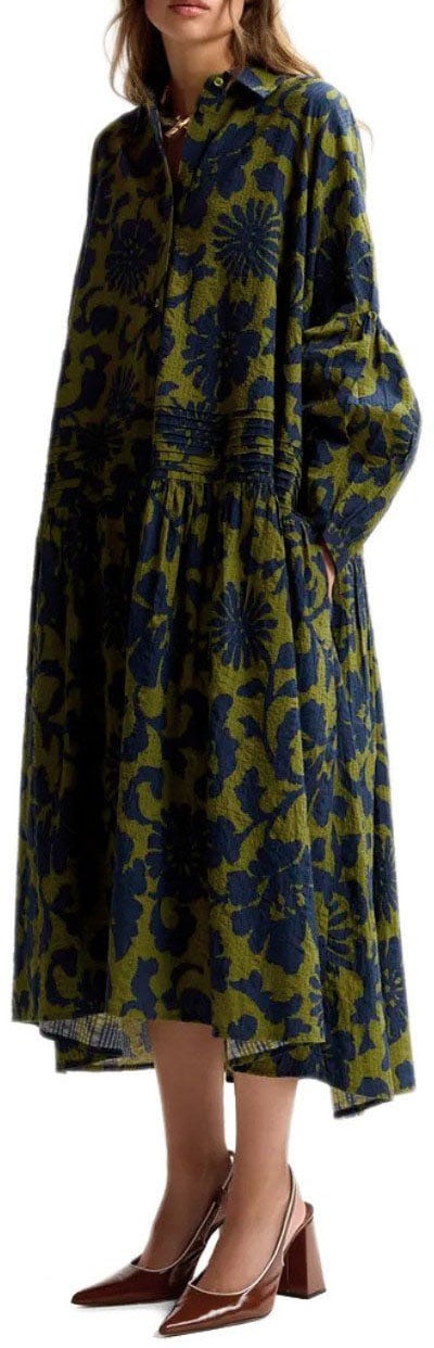 ESSENTIEL ANTWERP JEA AND BLUE SHIRT DRESS Groen