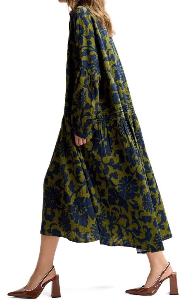 ESSENTIEL ANTWERP JEA AND BLUE SHIRT DRESS Groen
