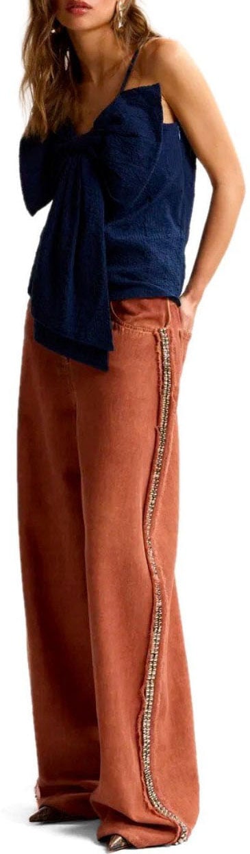 ESSENTIEL ANTWERP JEEPER RUST WIDE LEG JEANS Oranje