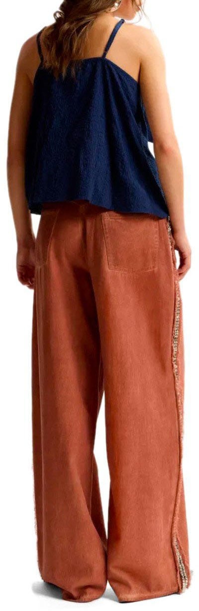 ESSENTIEL ANTWERP JEEPER RUST WIDE LEG JEANS Oranje