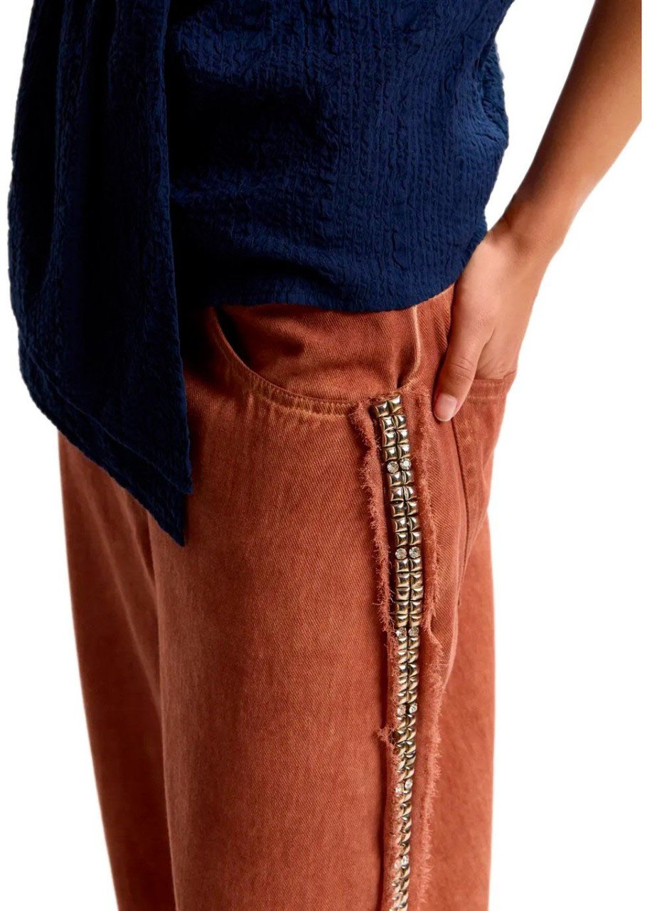 ESSENTIEL ANTWERP JEEPER RUST WIDE LEG JEANS Oranje