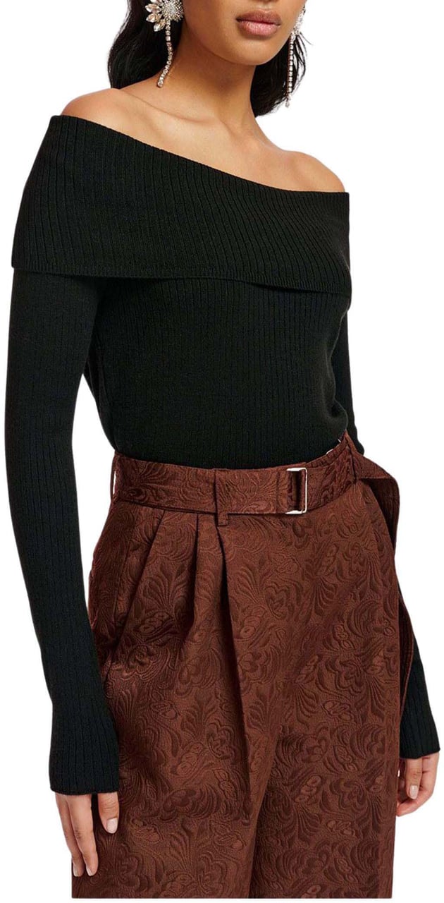 Essentiel Antwerp Essentiel Antwerp Blote Schoulders Pullovers Zwart Ether Bl25 Zwart