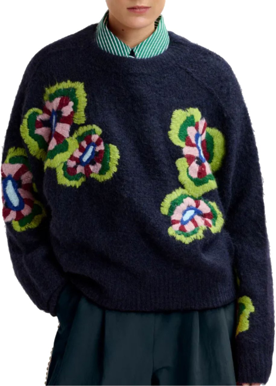 Essentiel Antwerp Essentiel Antwerp Truien Donkerblauw Impossible2 Blauw