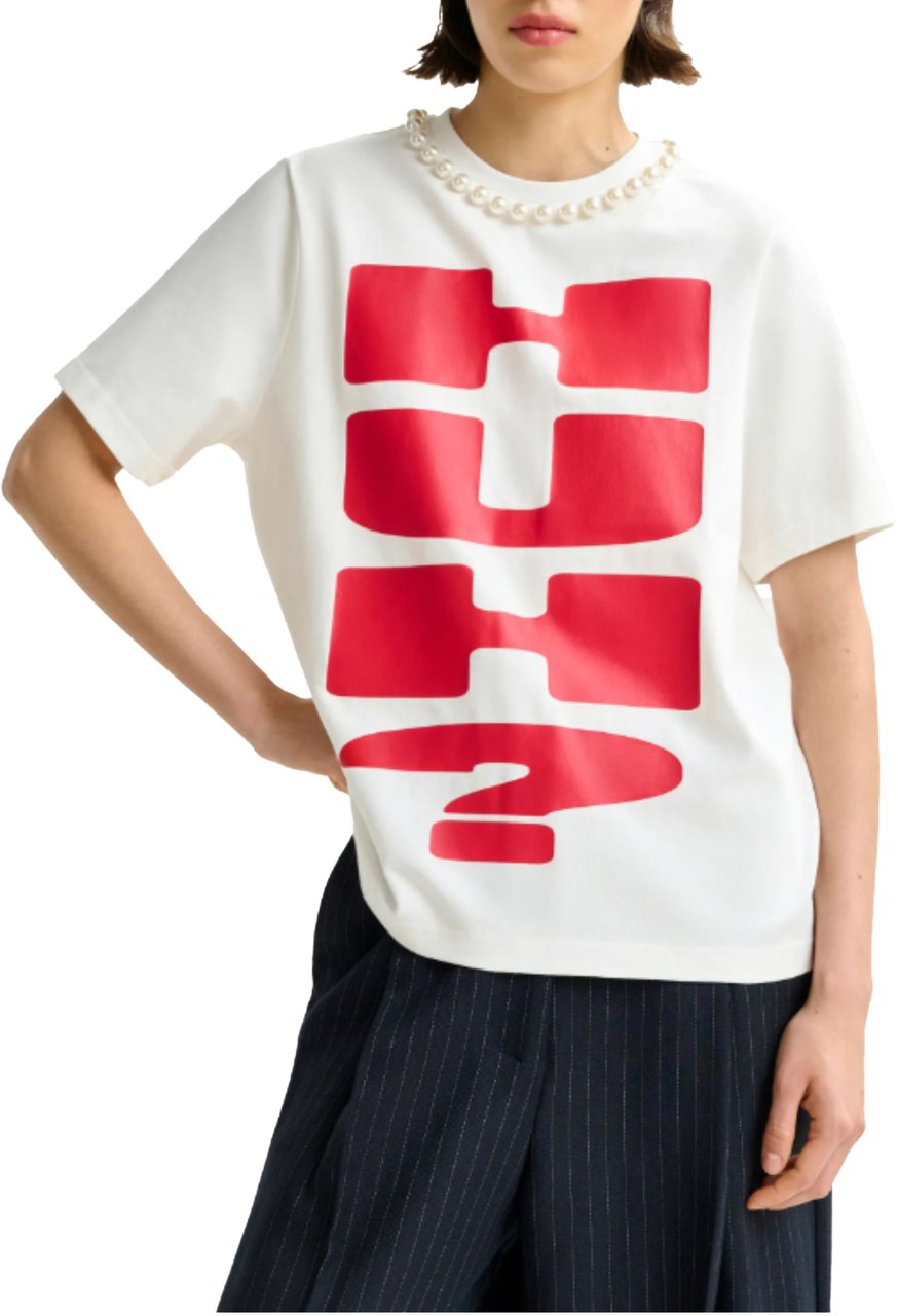 Essentiel Antwerp Essentiel Antwerp T-shirts Off White Isos Wit