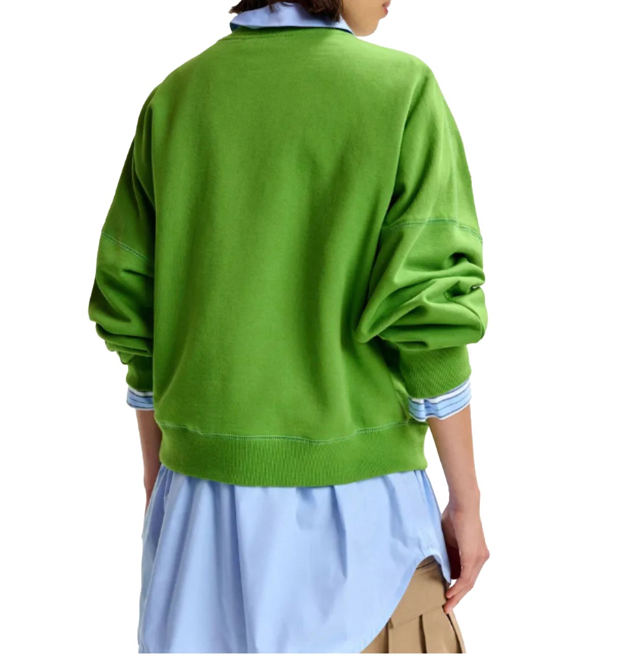 Essentiel Antwerp Essentiel Antwerp Embroidered Sweatshirt  Groen Jaga Groen