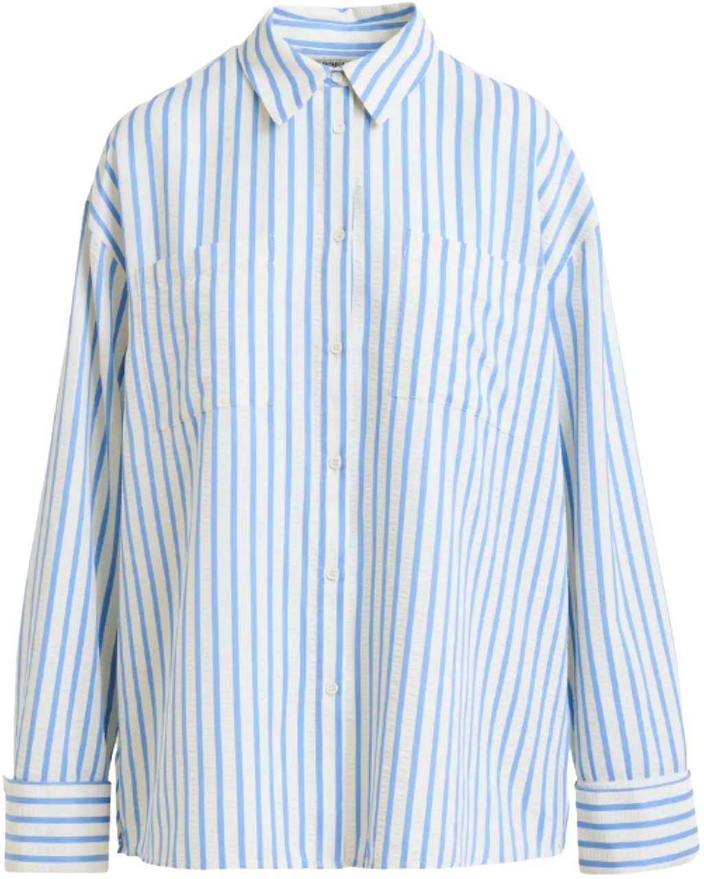 Essentiel Antwerp Essentiel Antwerp Shirt W/ Embellished Bib Blouses Lichtblauw Janna Blauw