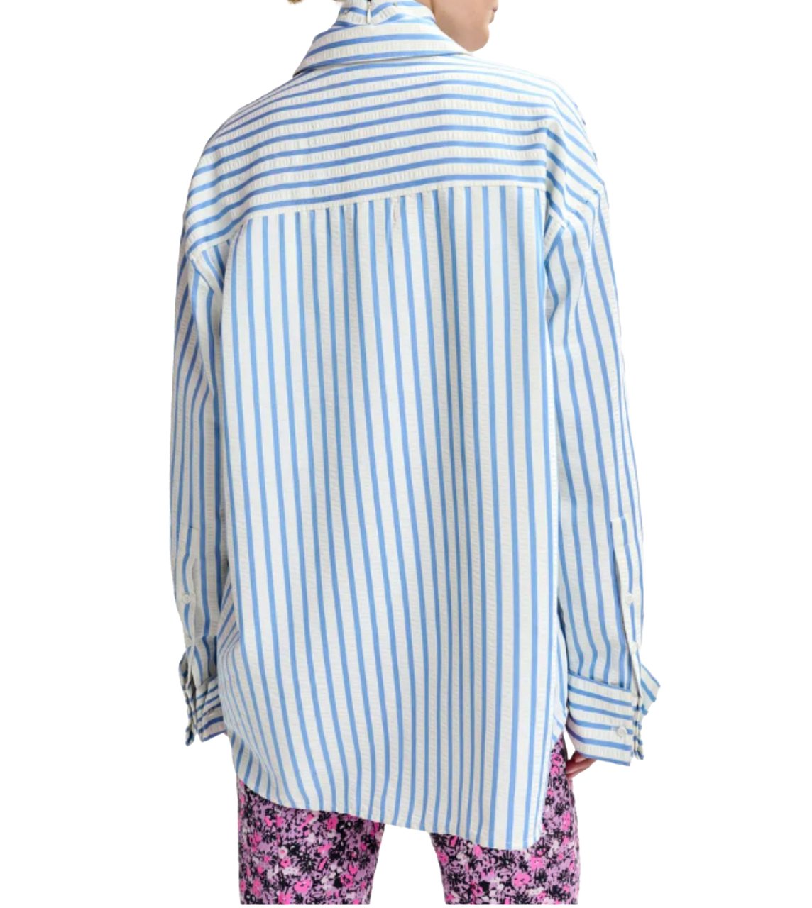 Essentiel Antwerp Essentiel Antwerp Shirt W/ Embellished Bib Blouses Lichtblauw Janna Blauw