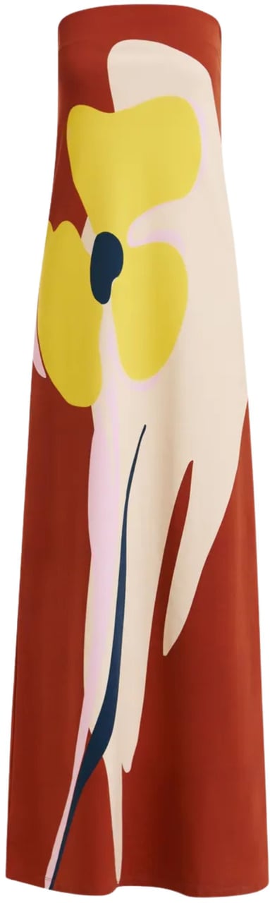 Essentiel Antwerp Essentiel Antwerp Printed Jersey Dress Jurken Geel Jannick Geel
