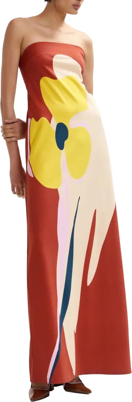 Essentiel Antwerp Essentiel Antwerp Printed Jersey Dress Jurken Geel Jannick Geel