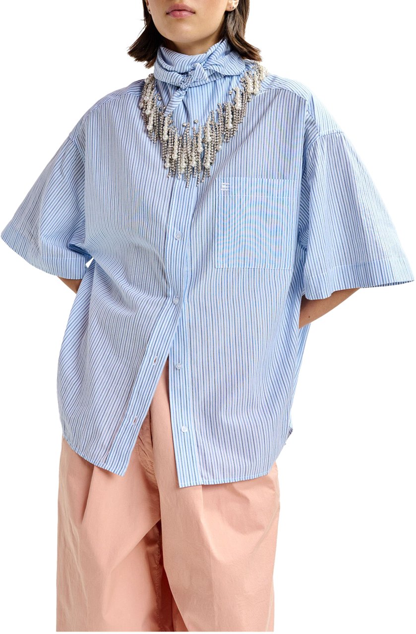 Essentiel Antwerp Essentiel Antwerp Boxy Oversized Shirt Blouses Off White Jasleen Wit