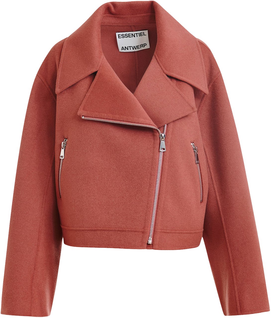 Essentiel Antwerp Essentiel Antwerp Cropped Perfecto Jackets Bruin Javier Bruin