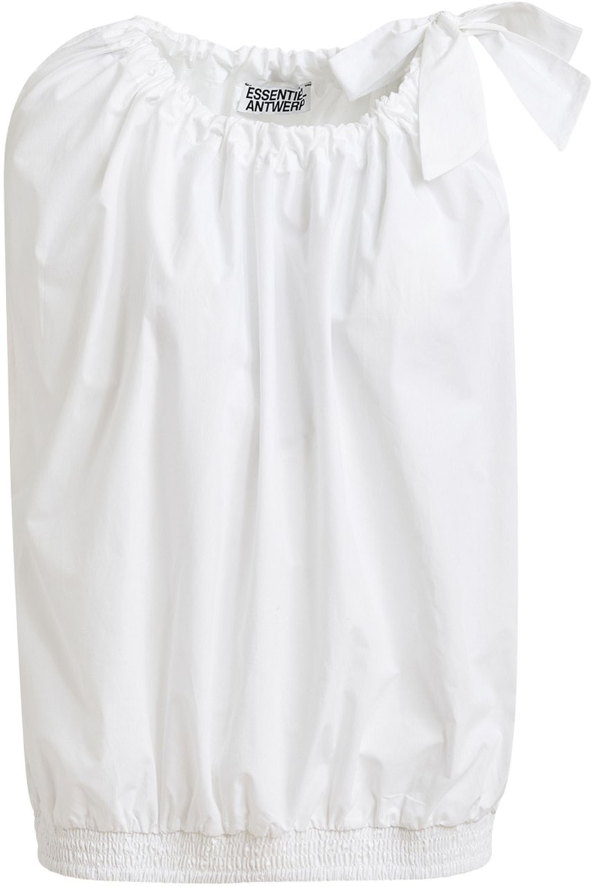 Essentiel Antwerp Essentiel Antwerp Smocked Top Tops Wit Jaylah Wit