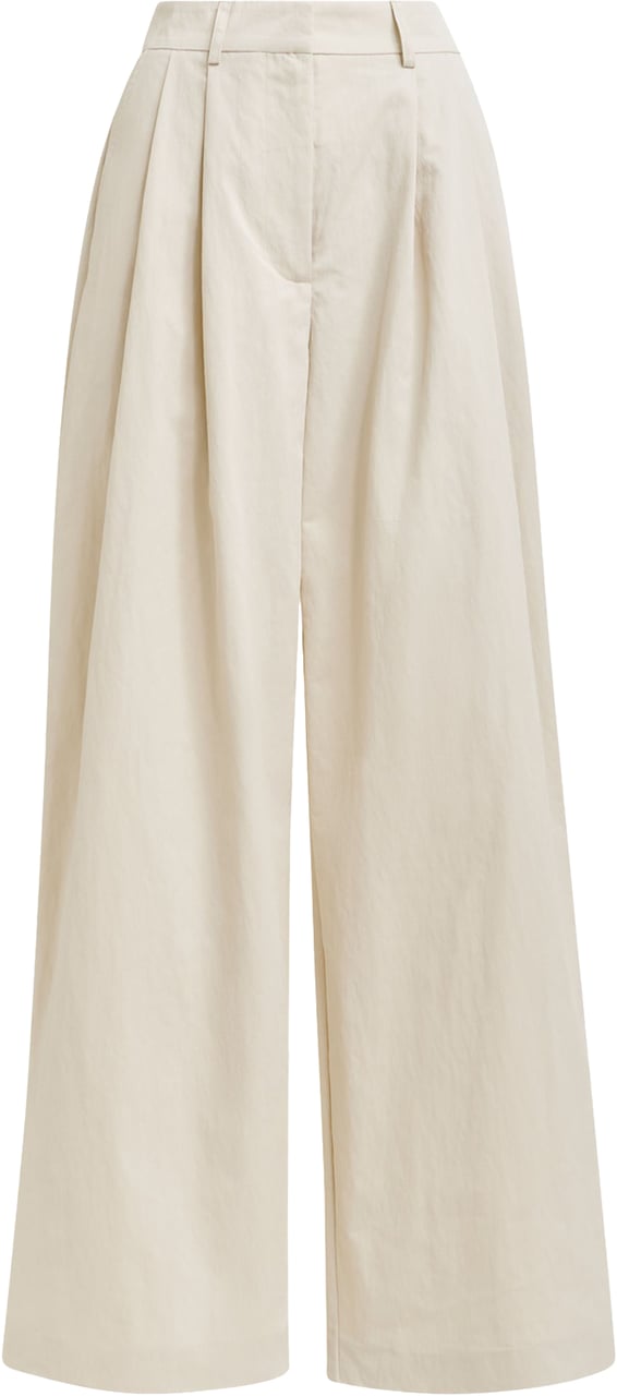 Essentiel Antwerp Essentiel Antwerp Pleated Wide Leg Pants Pantalons Off White Jazmine Wit