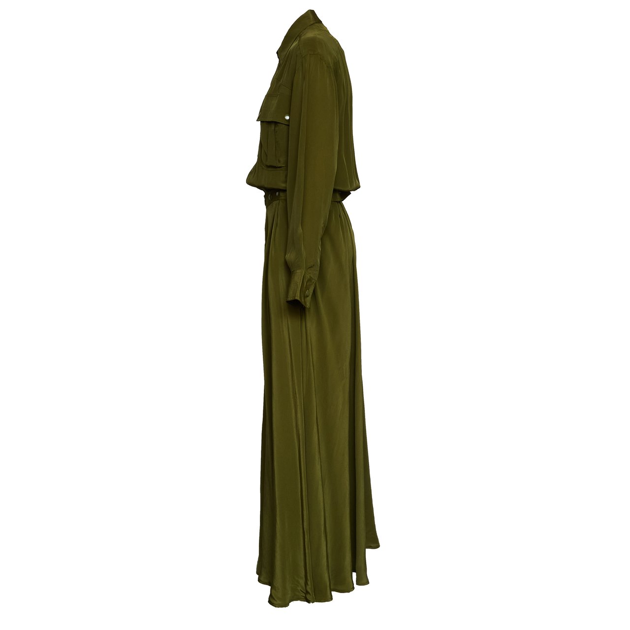 Essentiel Antwerp Jebba Layered Oversize Maxi Dress Groen