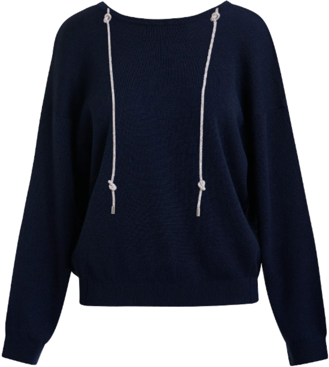 Essentiel Antwerp Pullover With Necklace Donkerblauw Jemini Blauw