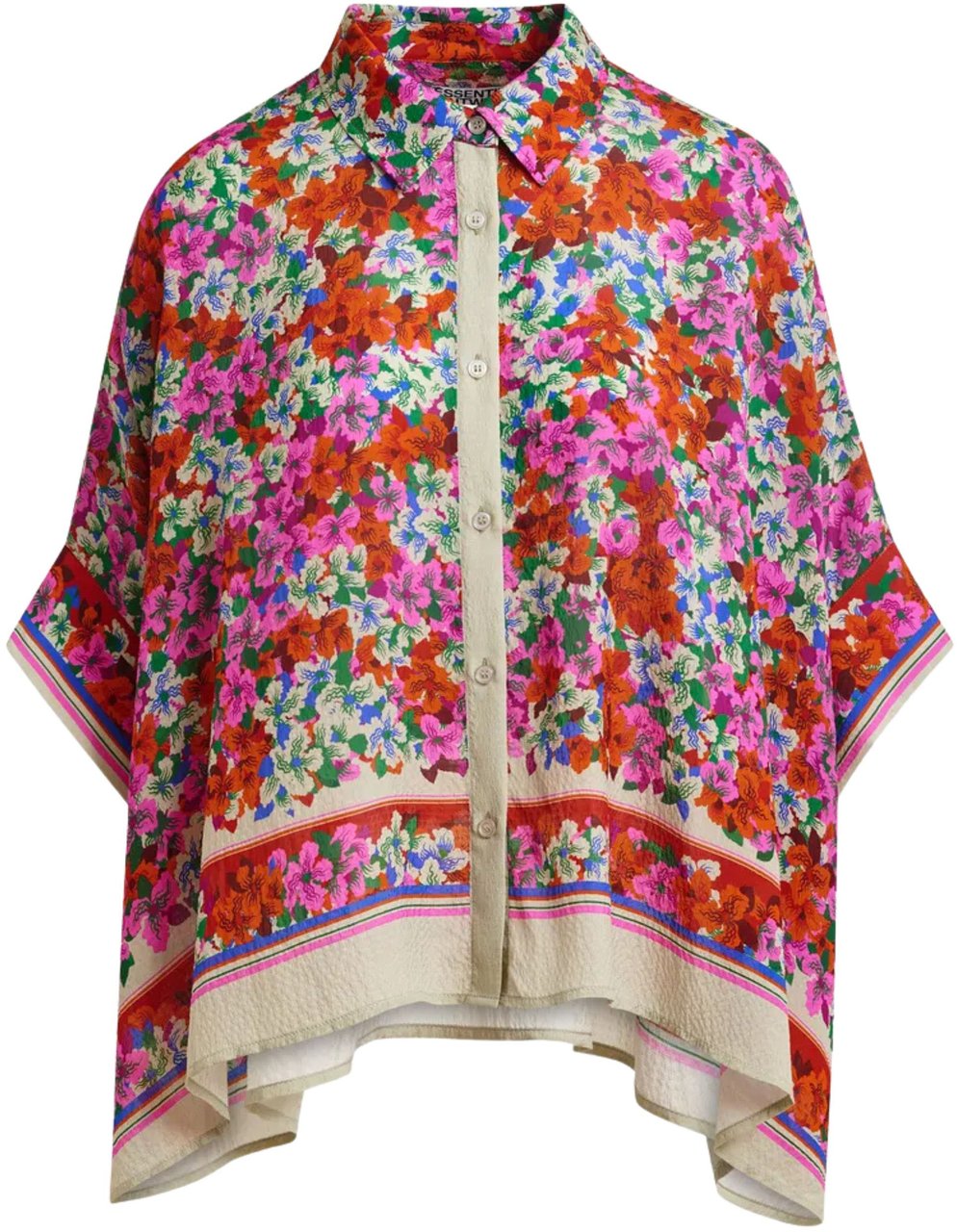 Essentiel Antwerp Essentiel Antwerp Oversized Shirt Blouses Rood Jirt Rood