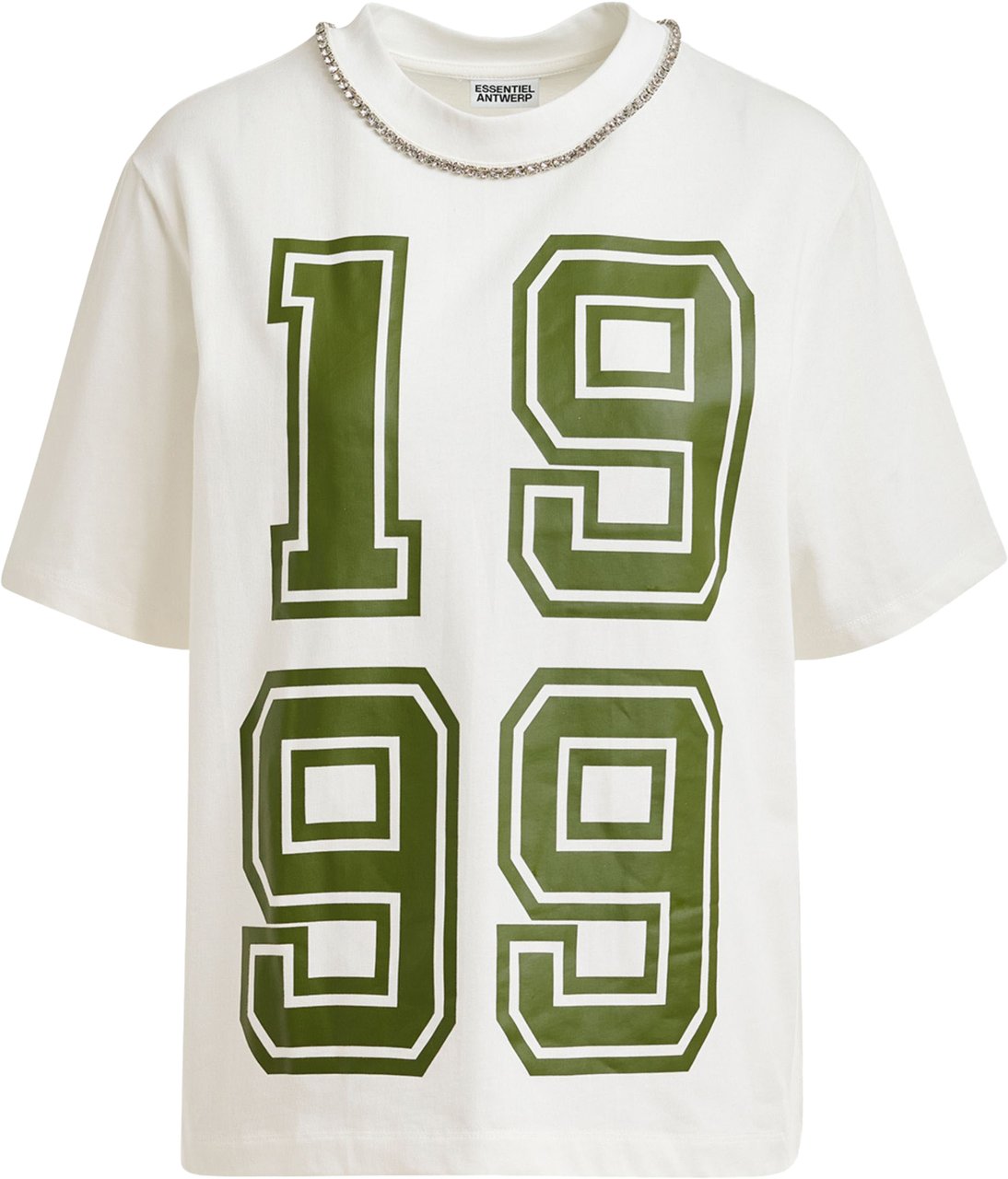 Essentiel Antwerp Essentiel Antwerp Printed Fit Tee T-shirts Off White Jisos Wit