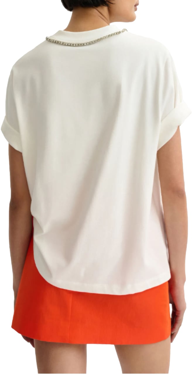 Essentiel Antwerp Essentiel Antwerp Printed Fit Tee T-shirts Off White Jisos Wit