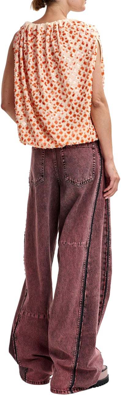 Essentiel Antwerp Essentiel Antwerp Sequin Smocked Top Tops Off White Jocelyn Wit