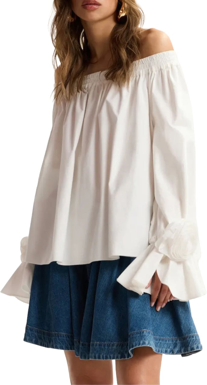 Essentiel Antwerp Essentiel Antwerp Off Shoulder Top Tops Off White Jofie Wit