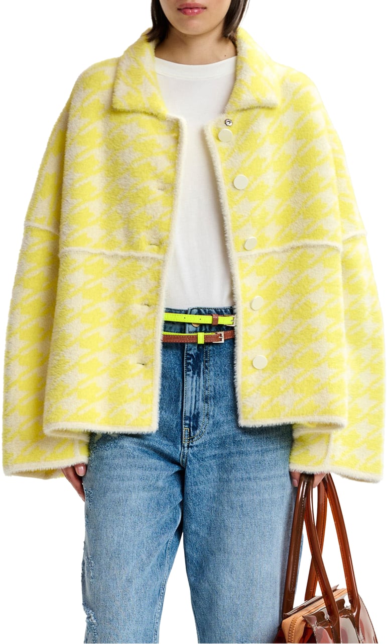 Essentiel Antwerp Essentiel Antwerp Knit Jacket Vesten Geel Joking Geel