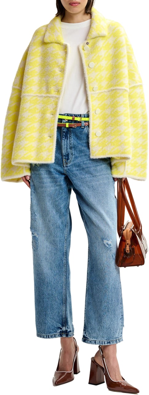 Essentiel Antwerp Essentiel Antwerp Knit Jacket Vesten Geel Joking Geel