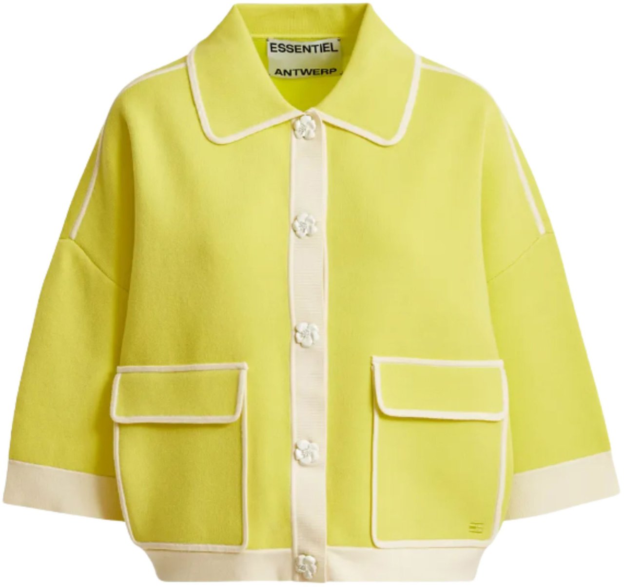 Essentiel Antwerp Essentiel Antwerp Knit Cardigan Vesten Geel Jugly Geel