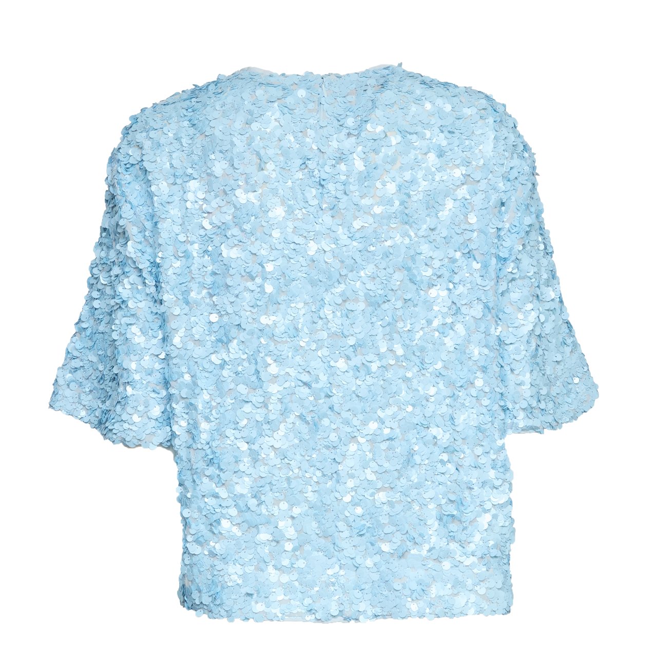 Essentiel Antwerp Juli Dropped Shoulder Sequin Top Blauw