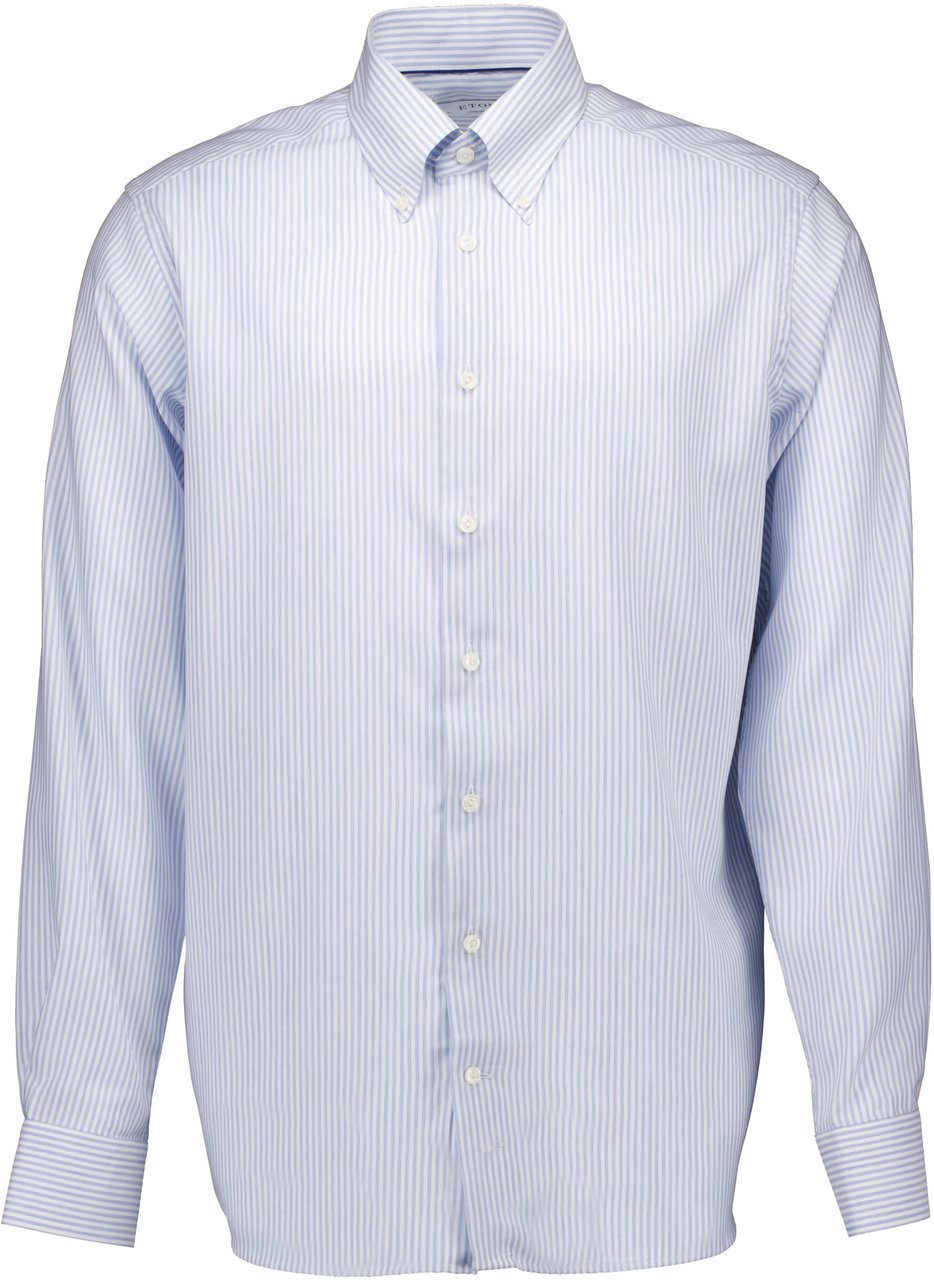 Eton Eton Oxford Lange Mouw Overhemden Lichtblauw 100011631 Blauw