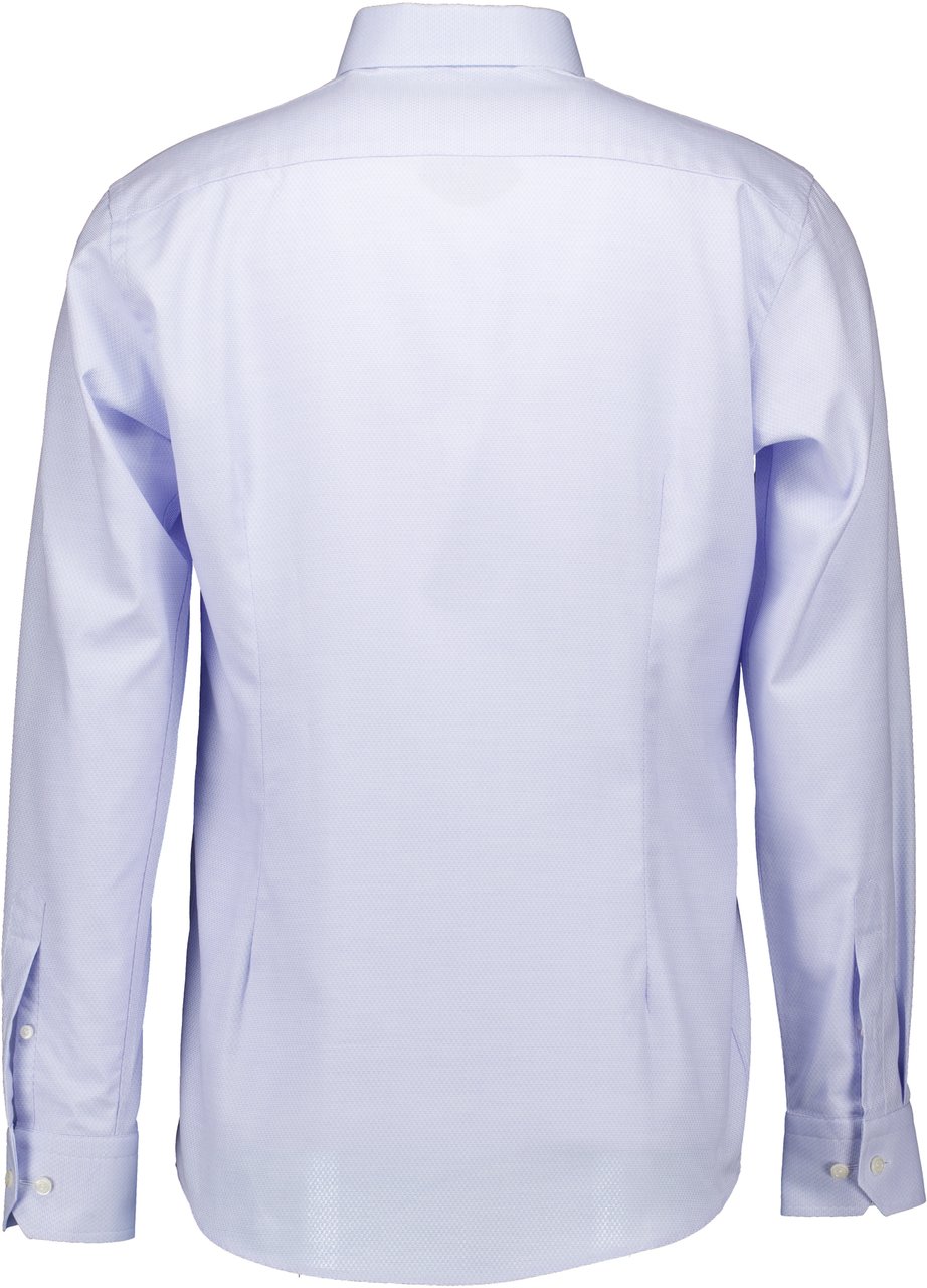 Eton Eton Dobby Lange Mouw Overhemden Lichtblauw 100011816 Blauw