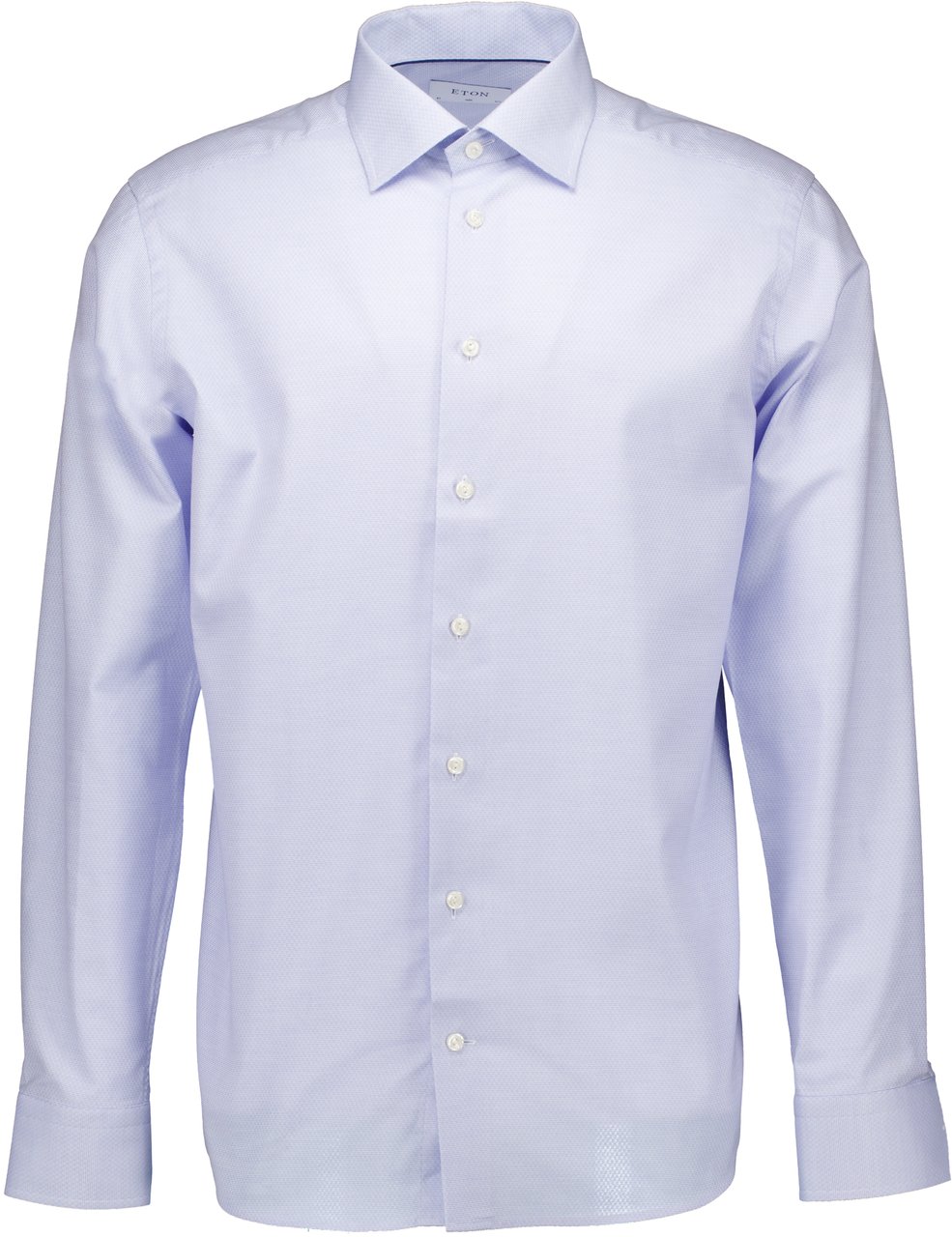 Eton Eton Dobby Lange Mouw Overhemden Lichtblauw 100011816 Blauw