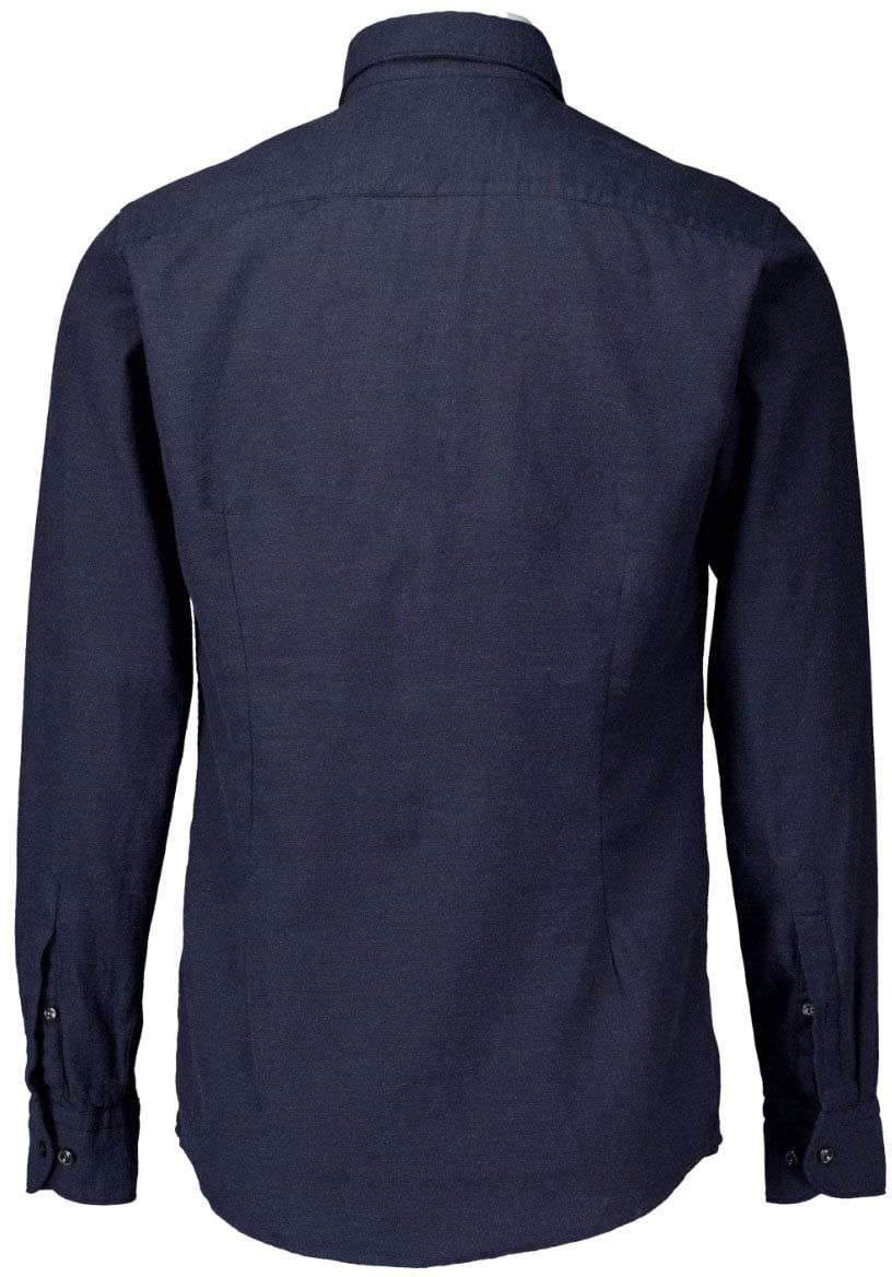 Eton Eton Flannel Shirt Lange Mouw Overhemden Donkerblauw 100012050 Blauw