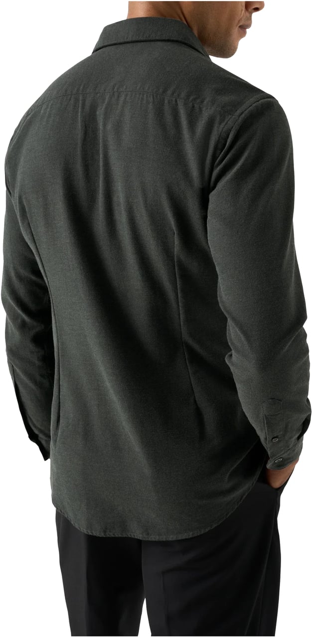 Eton Eton Flannel Shirt Lange Mouw Overhemden Donkergroen 100012050 Groen
