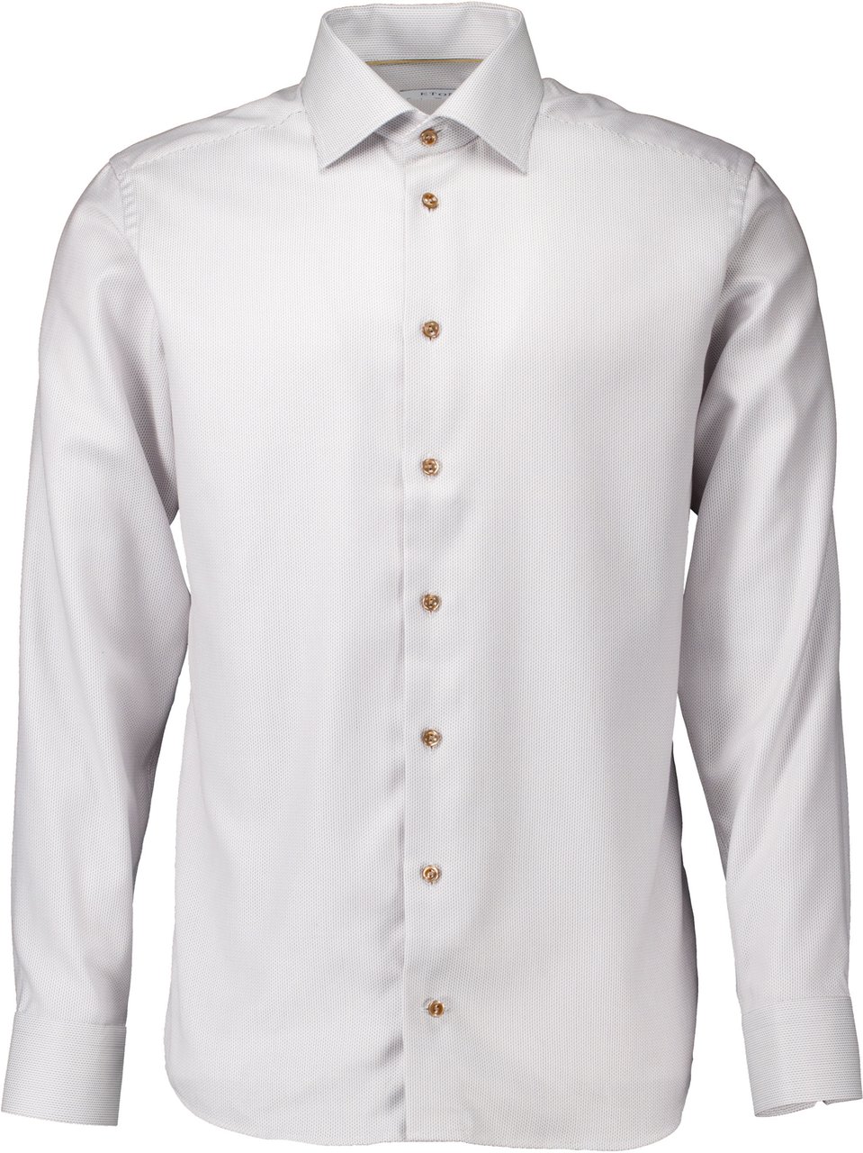 Eton Eton Semi Solid Signature Twil Shirt Lange Mouw Overhemden Beige 100012175 Beige