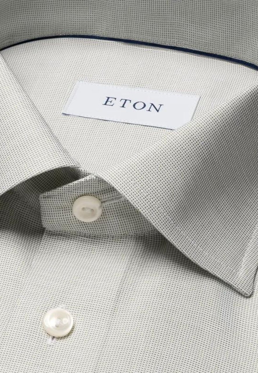 Eton Eton Twill Lange Mouw Overhemden Beige 100012258 Beige