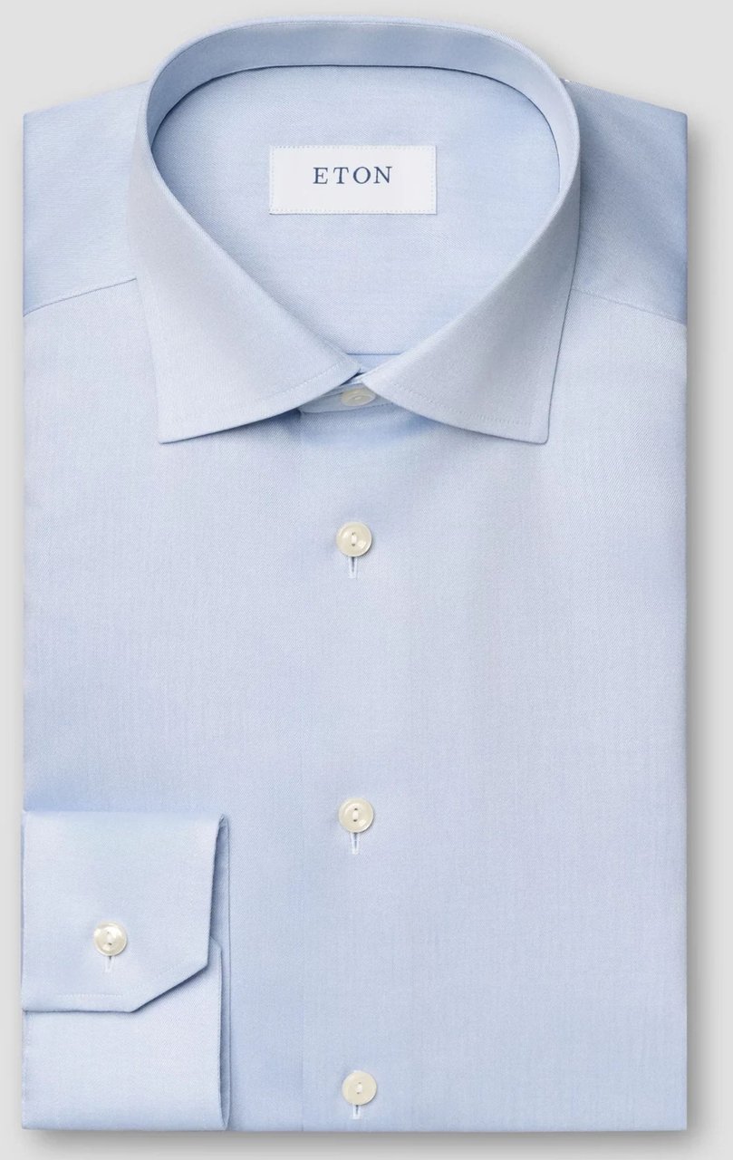 Eton Eton  Lange Mouw Overhemden Lichtblauw 100012341 Blauw