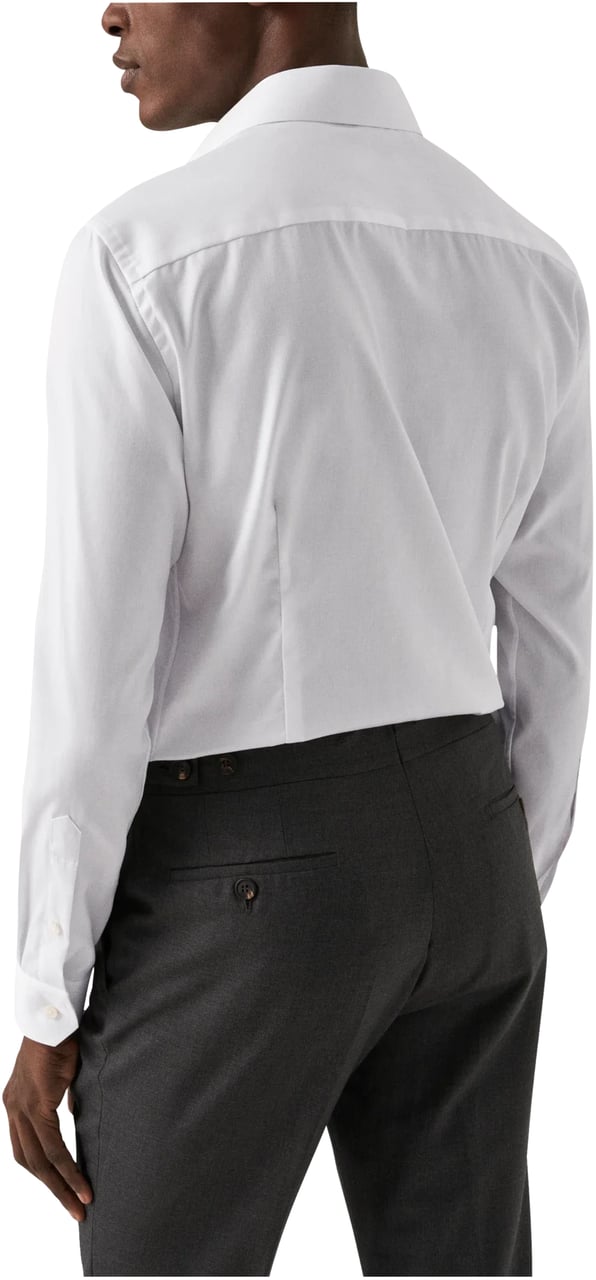 Eton Eton Solid Signature Twill Shirt Lange Mouw Overhemden Wit 100012342 Wit