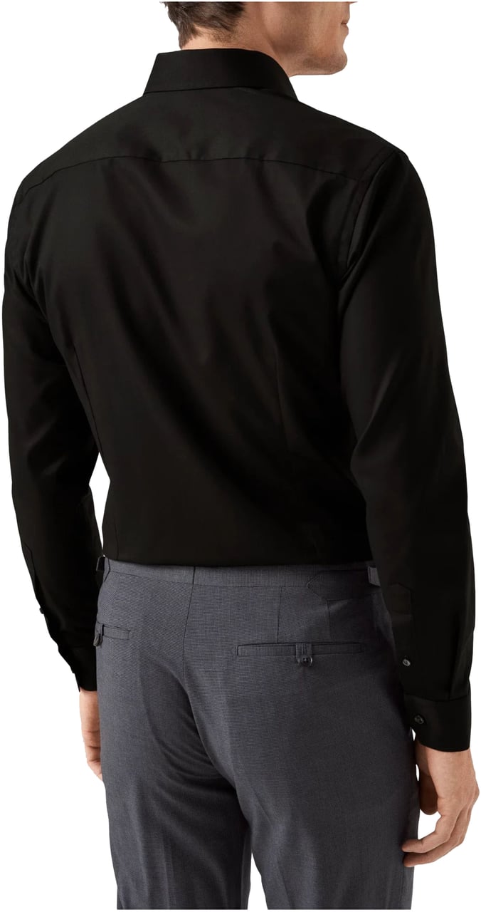 Eton Eton Solid Signature Twill Shirt Lange Mouw Overhemden Zwart 100012342 Zwart