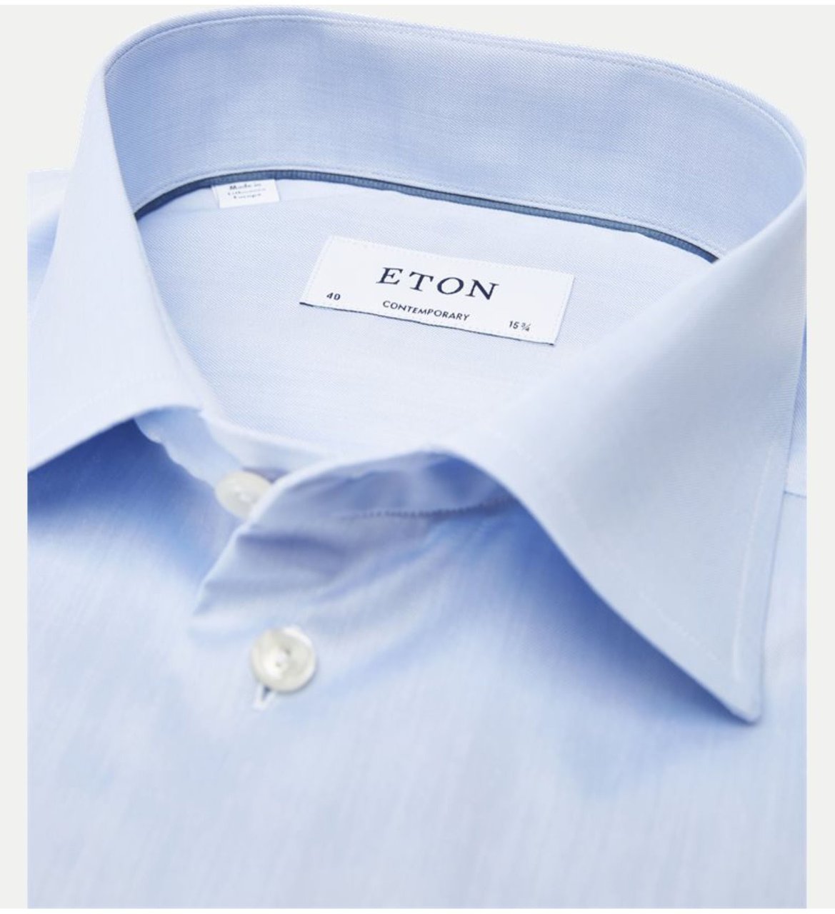 Eton Eton Lange Mouw Overhemden Lichtblauw 100012363 Blauw